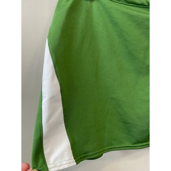 Athleta Green White Tennis Workout Skirt Shorts Pocket Womens Size L - Picture 4 of 8